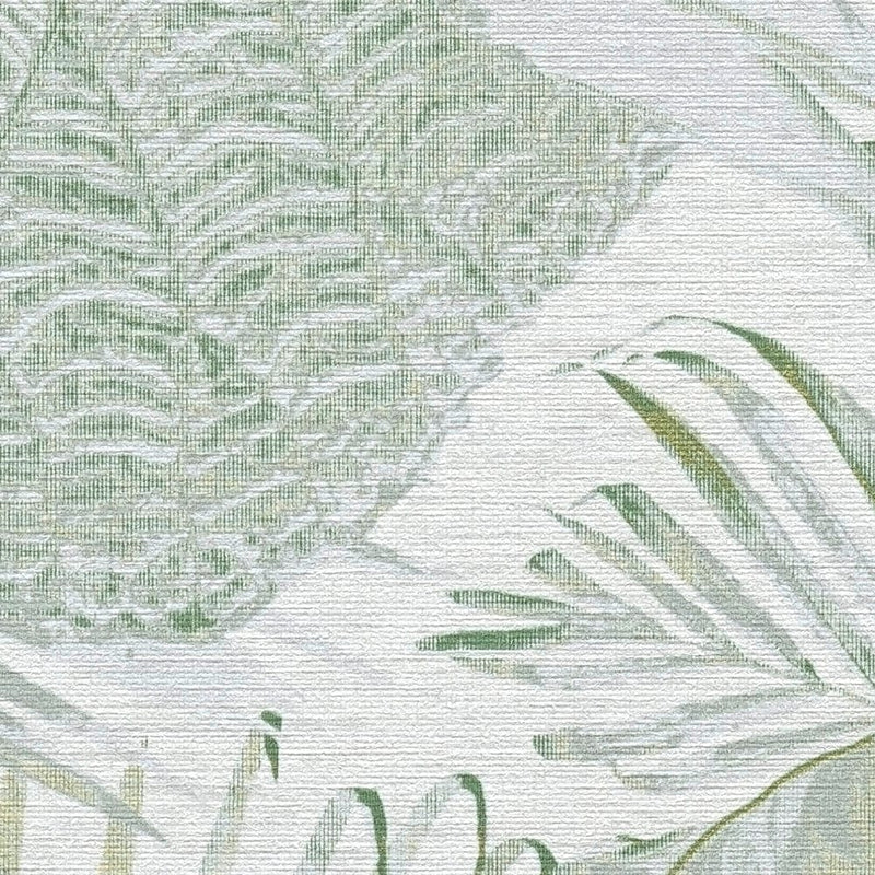 Viidakkotapetti, matta: vihreä, valkoinen, 1400522 AS Creation