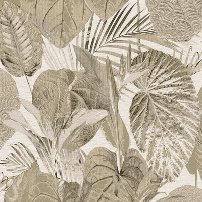 Džiunglių rašto tapetai, lengvai tekstūruoti, matiniai: smėlio spalvos, 1400517 AS Creation