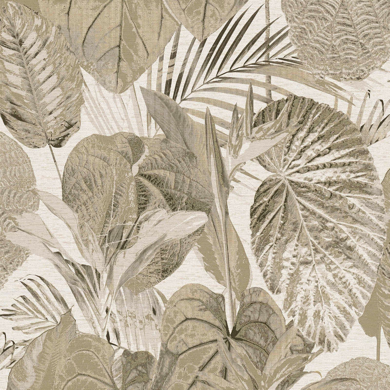 Jungle pattern wallpaper, lightly textured, matt: beige, 1400517 AS Creation