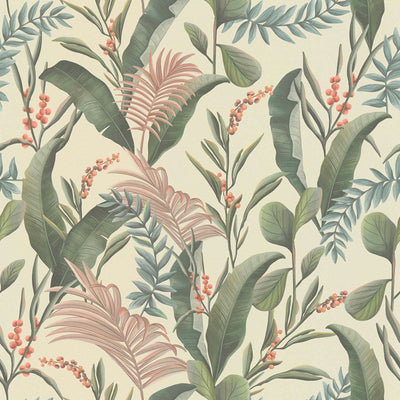 Wallpaper with exotic leaves, matt, 1402171 AS Creation