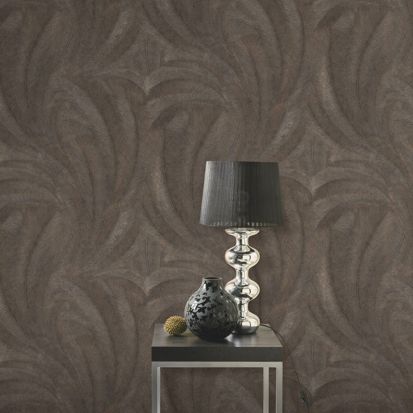 Tapetes 3776137: Lapas, brūna/zelta Erismann