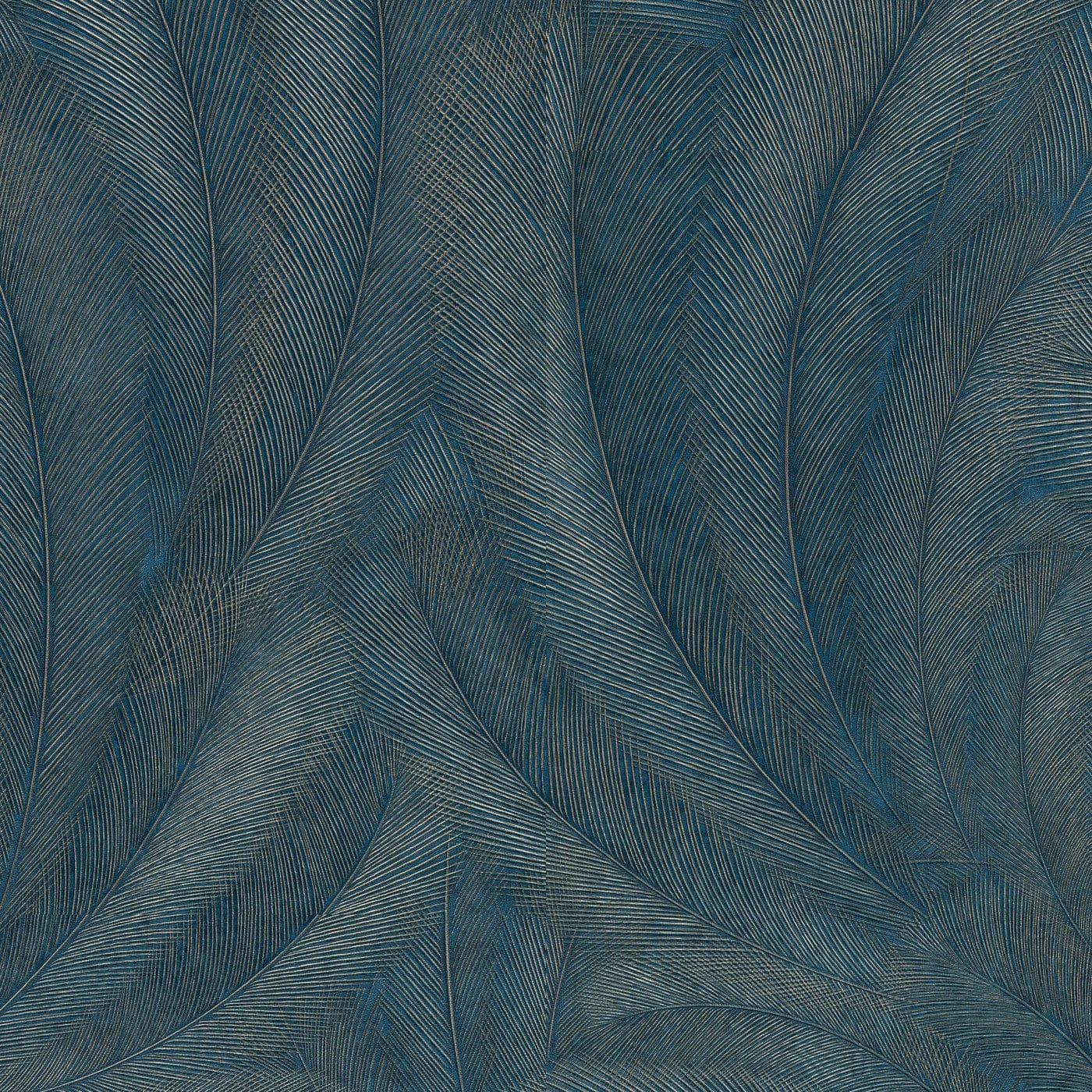 Tapetes 3776103: Lapas, tumši zila/zelts Erismann