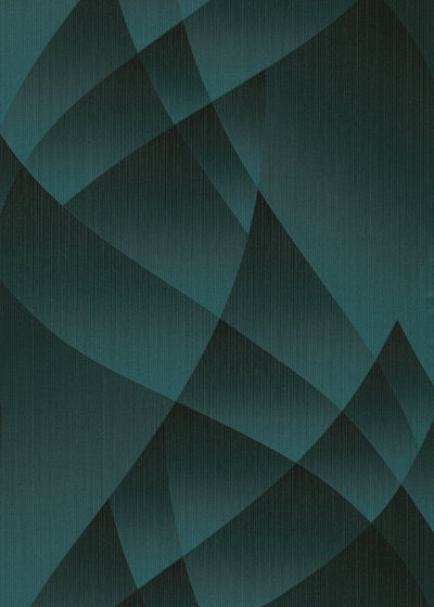 Elegantiško geometrinio rašto turkio spalvos tapetai, Erismann, 3752152 Erismann