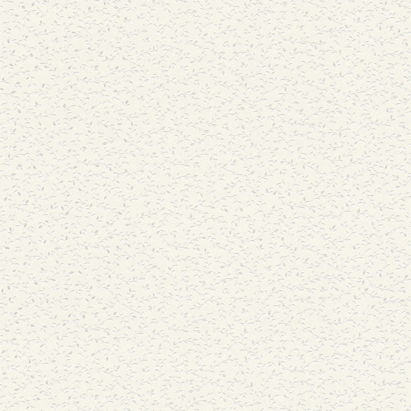 Tapetes ar filigrāna lapu motīvu, teksturētas - metālika, balta, 1327653 AS Creation