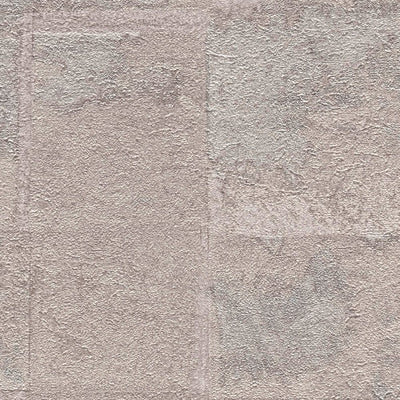 Wallpaper with tile look and metallic effect, grey with pink tint - 1406650 AS Creation