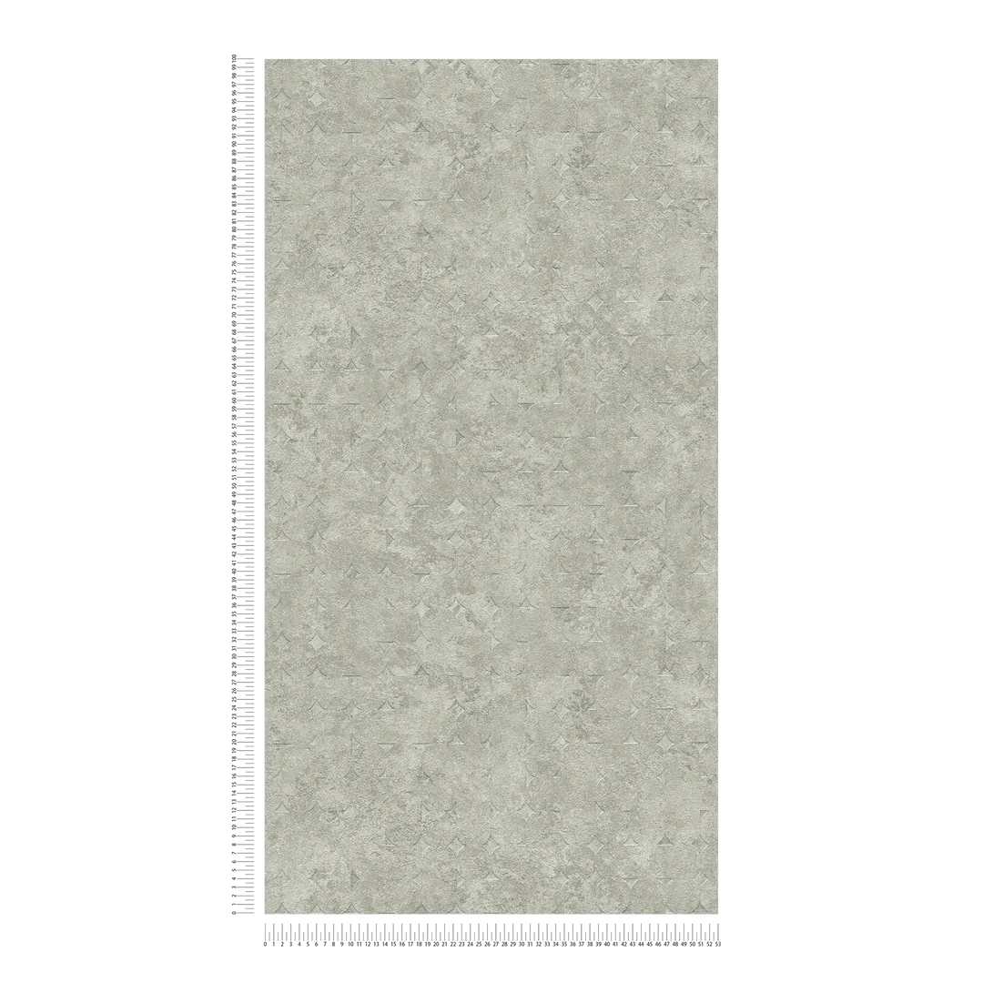 Tapetes ar ģeometriskām formām, nedaudz spīdīgas, zaļā krāsā, 396564 AS Creation