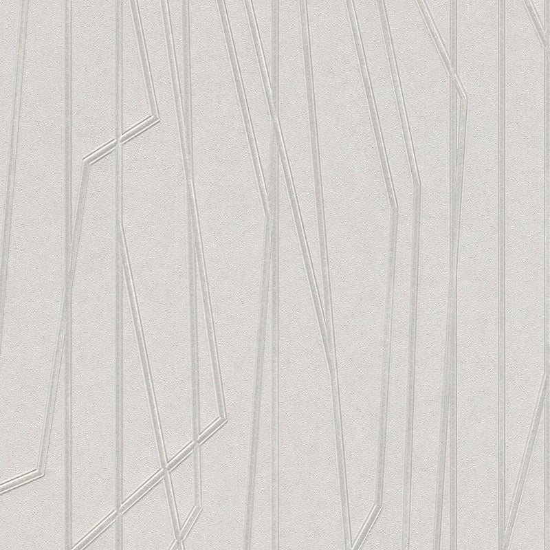 Tapetes ar ģeometriskiem rakstiem un metālika detaļām, pēlēkā krāsā, 1320216 AS Creation