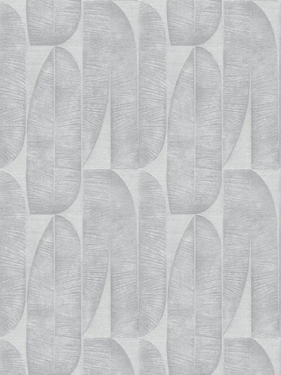 Wallpaper with geometric leaf pattern in grey, 1406446 AS Creation