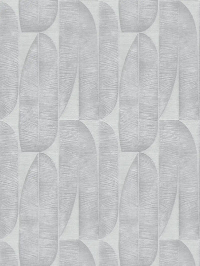 Pilkos spalvos tapetai su geometriniu lapų raštu, 1406446 AS Creation