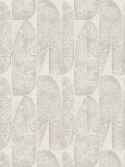 Wallpaper with geometric leaf pattern in taupe, 1406445 AS Creation