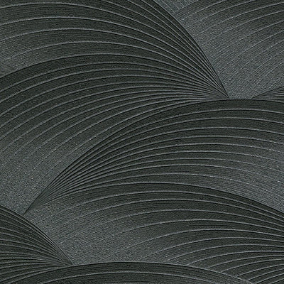 Обои с геометрическим рисунком: волны в черном, Erismann, 3751637 Erismann