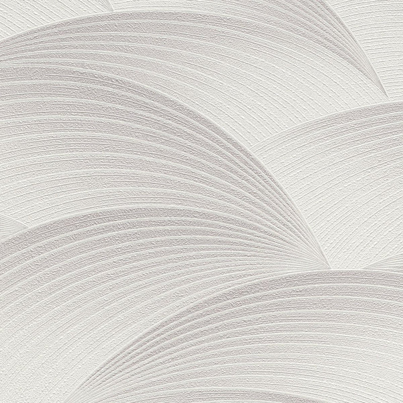 Wallpaper with geometric pattern: waves in grey/ taupe, Erismann, 3751666 Erismann