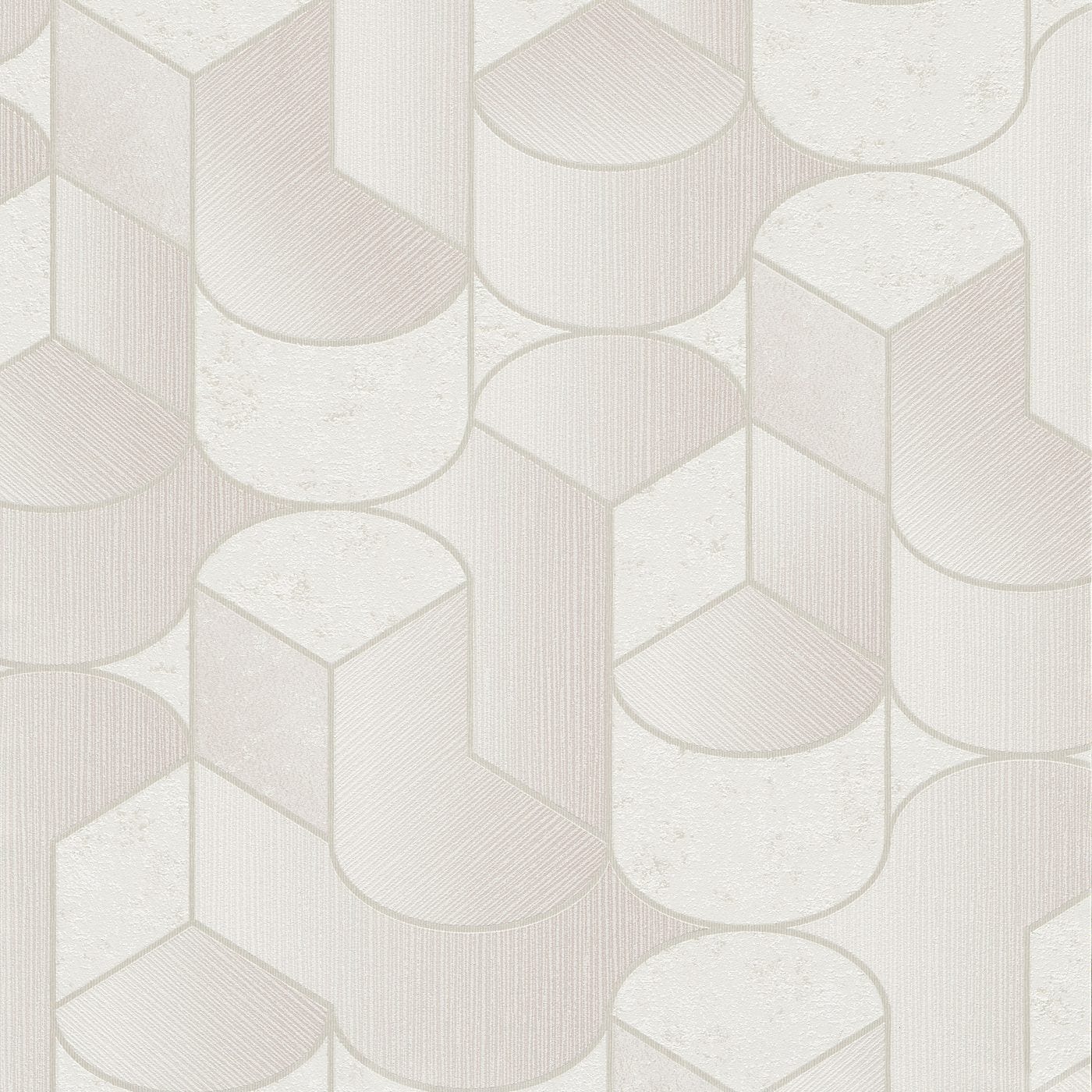 Tapetes ar ģeometrisku rakstu Art Deco stilā, krēmkrāsā - 3754145 Erismann