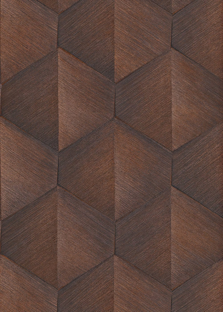Tapetes ar grafisku 3D rakstu bronzas/brūnā krāsā, Erismann, 1037048 Erismann