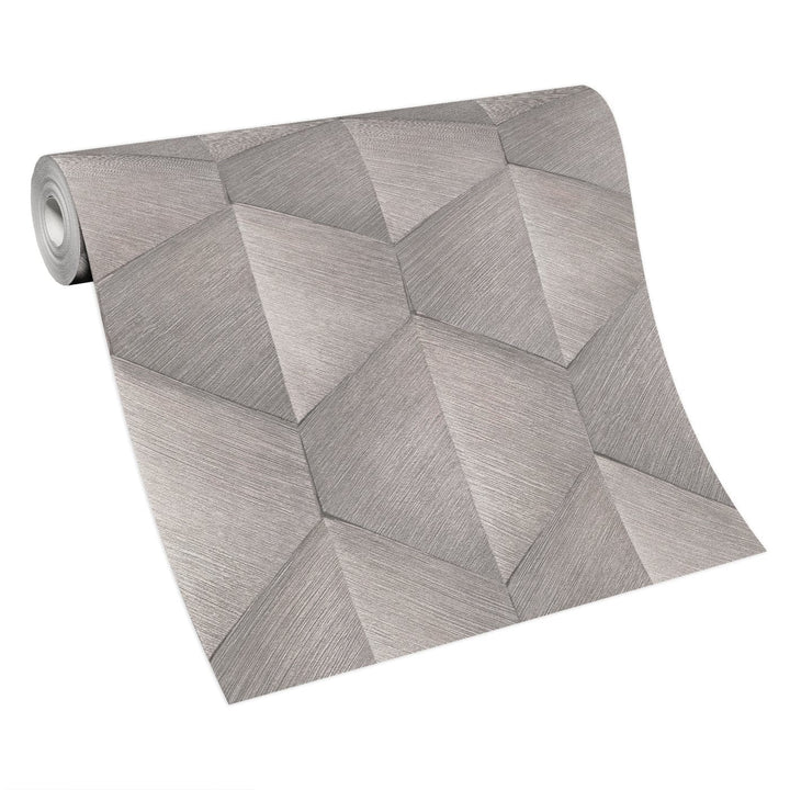 Tapetes ar grafisku 3D rakstu taupe krāsā, Erismann, 1037038 Erismann