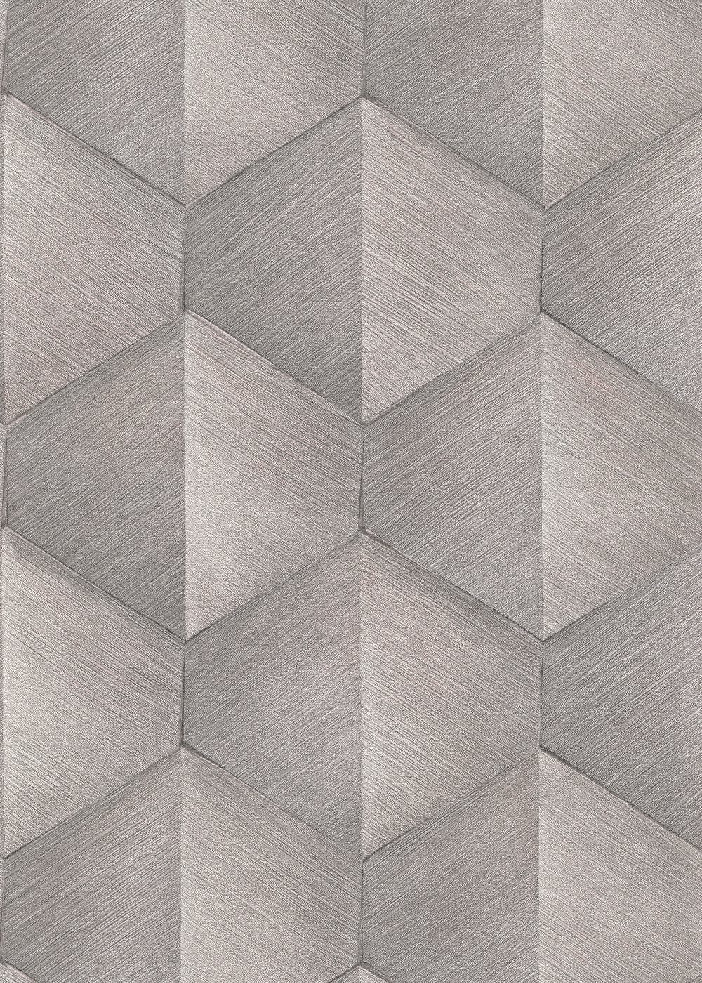 Tapetes ar grafisku 3D rakstu taupe krāsā, Erismann, 1037038 Erismann