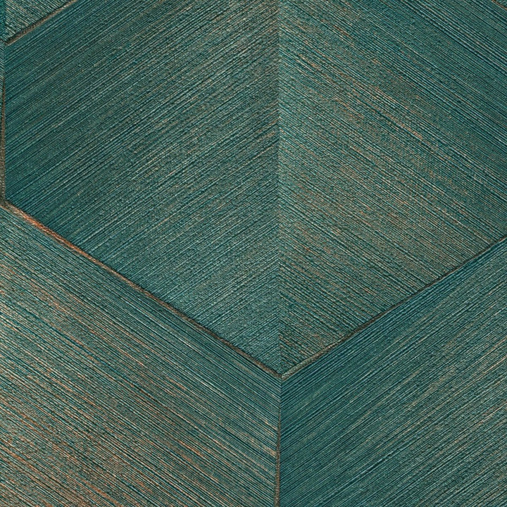 Tapetes ar grafisku 3D rakstu tumši zaļā krāsā, Erismann, 1037019 Erismann