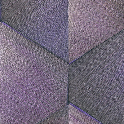 Violetinės spalvos tapetai su grafiniu 3D raštu, Erismann, 3751365 RASCH