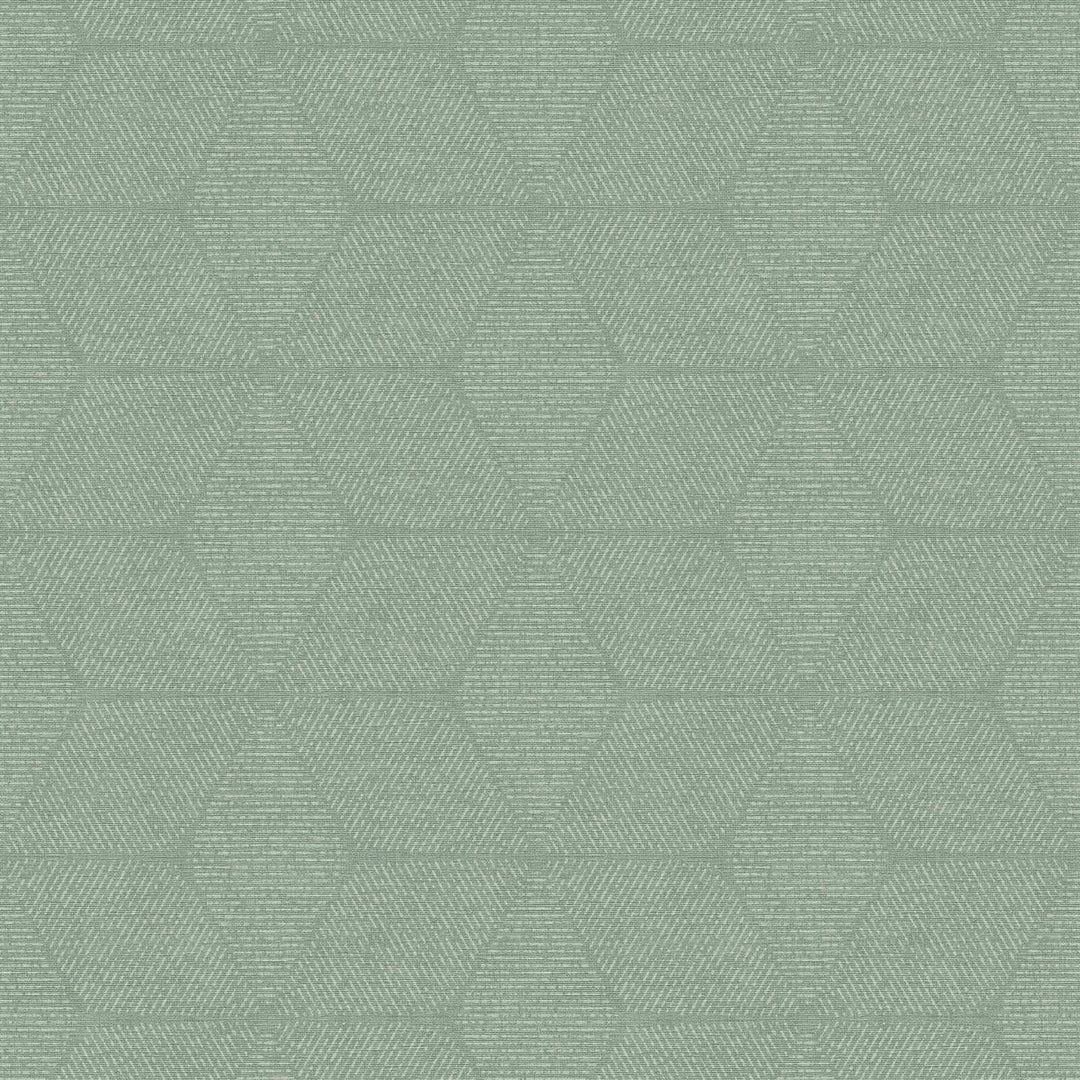 Tapetes viesistabai ar grafisku rakstu zaļā krāsā, 1373401 AS Creation