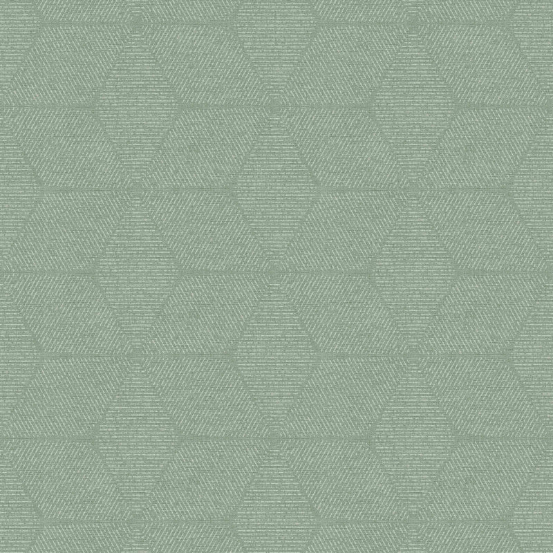 Wallpaper with graphic pattern in green, 1373401 AS Creation