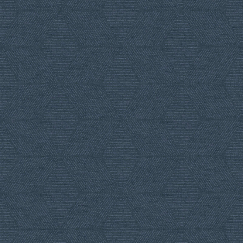 Wallpaper with graphic pattern in blue, 1373402 AS Creation