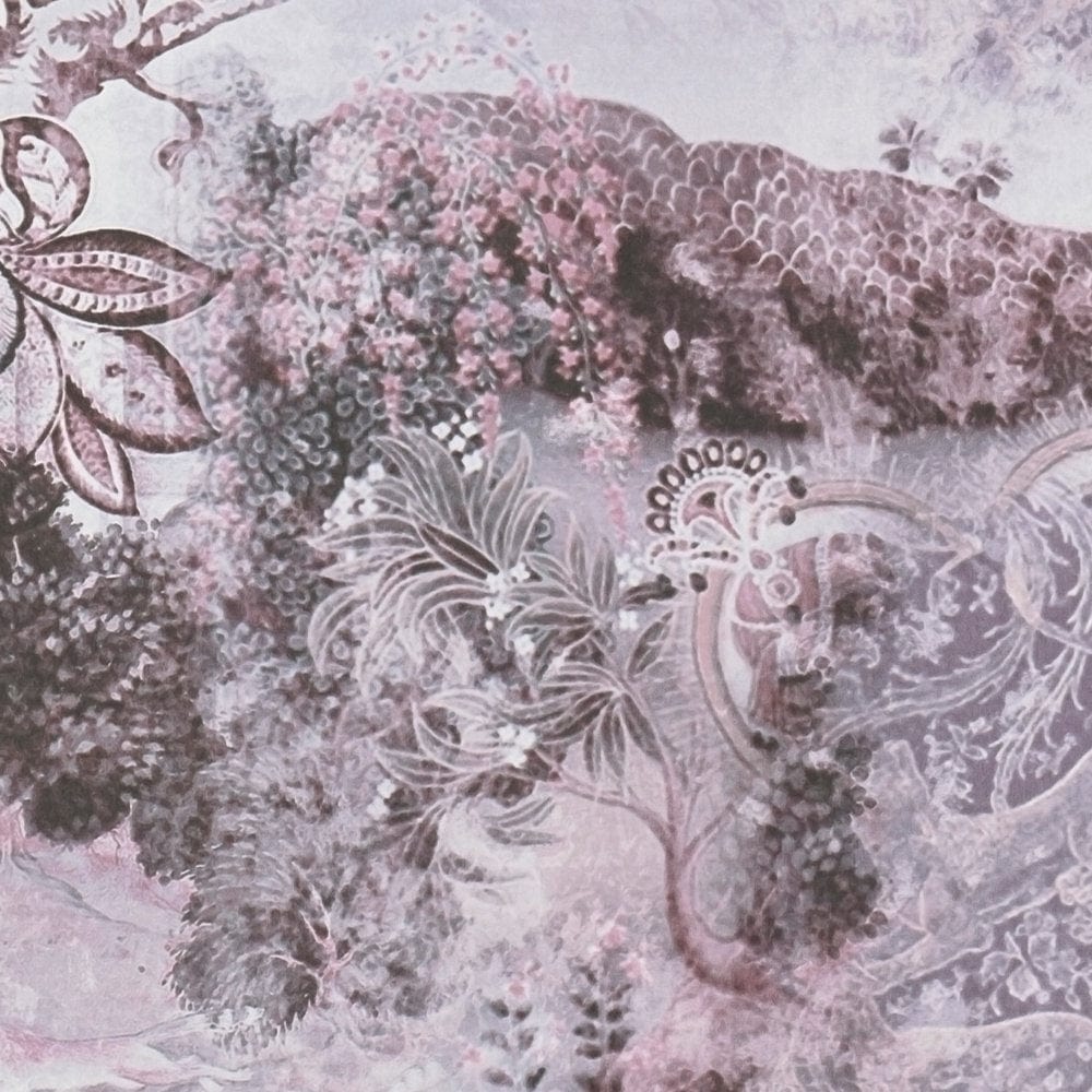 Tapetes ar indijas motīvu vintāžas stilā, violetos toņos - 1351460 AS Creation