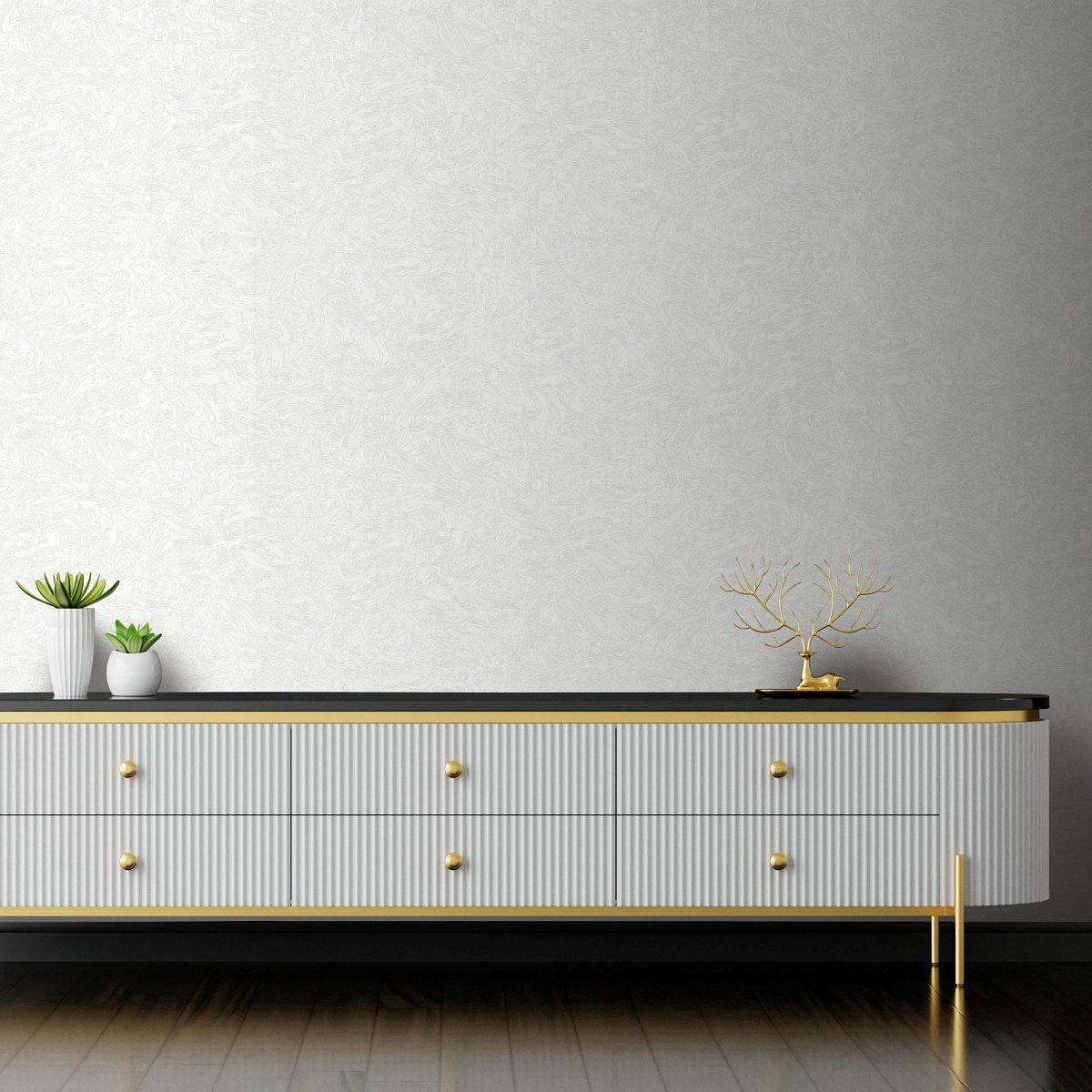 Tapetes ar izsmalcinātu abstrakta rakstu baltā krāsā - 3741451 Erismann