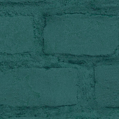 Tapetai su plytų sienos dažytos žalia spalva, 1332601 AS Creation