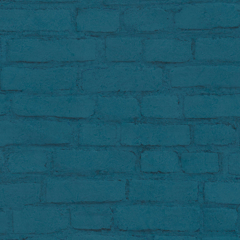 Tapetai su plytų sienos nudažyti mėlynai, 1332600 AS Creation