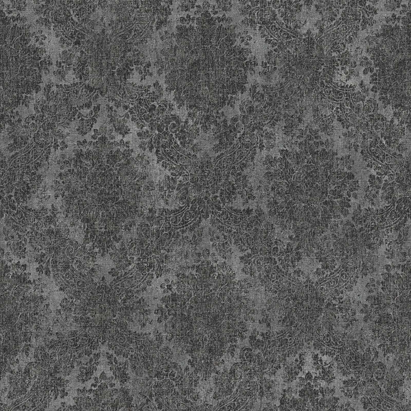 Tapetes ar klasisko rakstu AS Creation 33607-8 melnā krāsā AS Creation