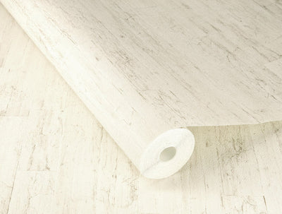 Wallpaper with wood-grain texture in stylish white, RASCH, 2030650 RASCH