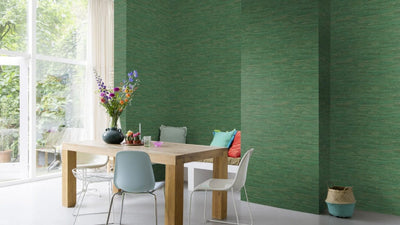 Wallpaper with wood-grain texture in green, RASCH, 2030730 RASCH