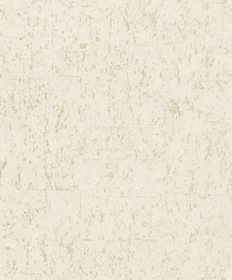 Обои с пробковым покрытием кремово-белого цвета с яркой патиной, RASCH, 2033307 RASCH