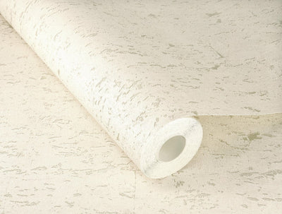 Wallpaper with cork look in creamy white with bright patina, RASCH, 2033307 RASCH