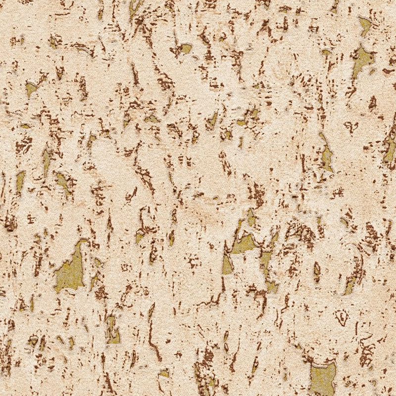 Wallpaper with cork look and metallic effect in light brown, 1332212 AS Creation