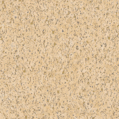 Wallpaper with cork look and metallic effect in gold tones, 1332211 AS Creation