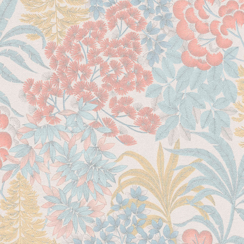 Wallpaper with coloured leaves,1374161 AS Creation