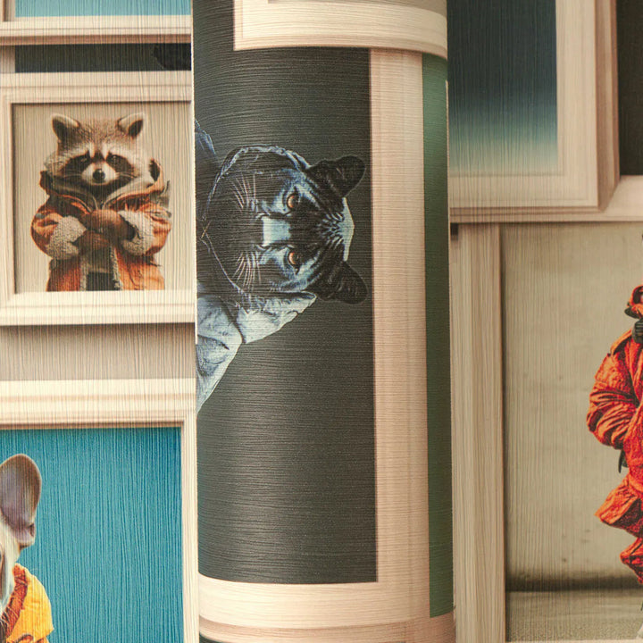 Tapetes ar kreativām fotokolāžām un  dzīvnieku portretiem - 3012502 AS Creation