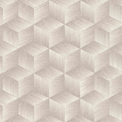 Square pattern wallpaper without PVC: warm grey, 1360045 🌱 AS Creation