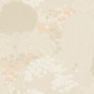 Taustakuva lehdet hieno rakenne, matta: beige, vaaleanpunainen, 1400436 AS Creation