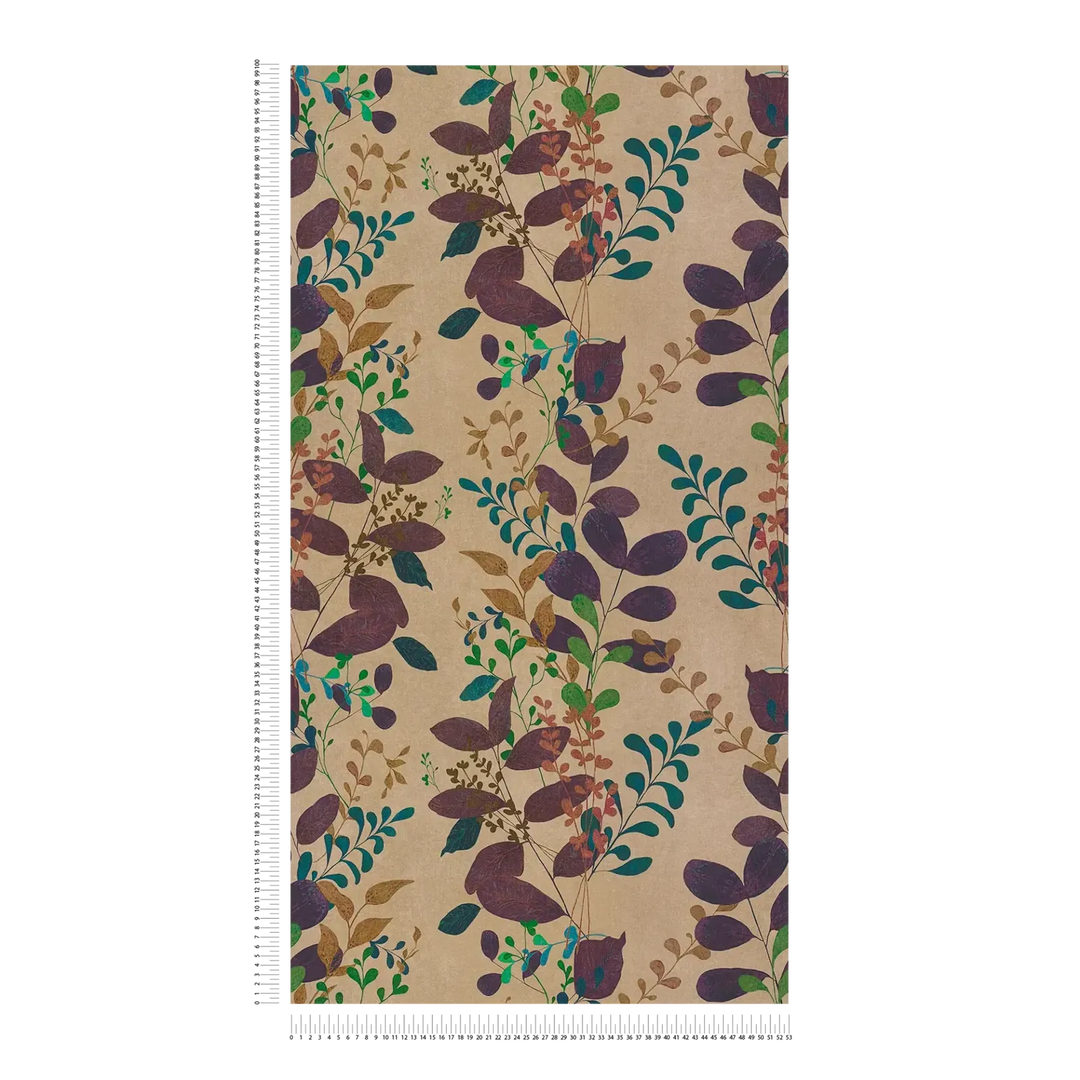 Tapetes ar lapām harmoniskā krāsu spēlē | brūna - 3012473 AS Creation