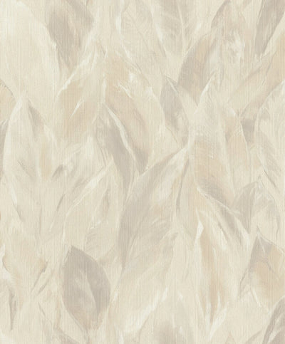 Wallpaper with leaves on textured surface: warm shades , RASCH, 2031372 RASCH