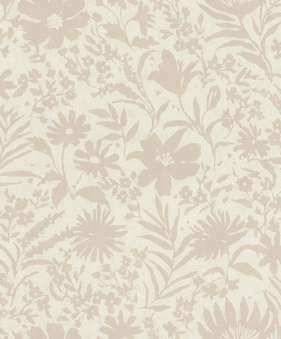 Wallpaper with country flowers in cream, RASCH, 1205243 AS Creation