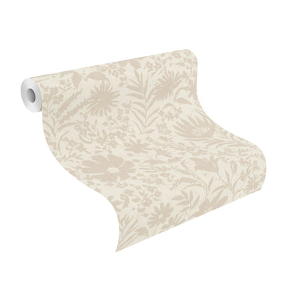 Wallpaper with country flowers in cream, RASCH, 1205243 AS Creation