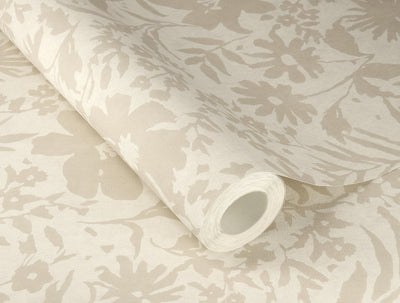 Wallpaper with country flowers in cream, RASCH, 1205243 AS Creation