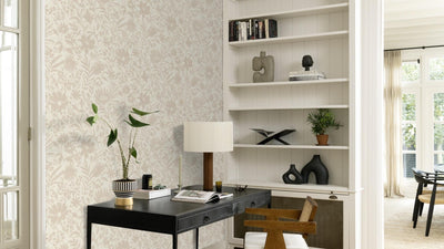 Wallpaper with country flowers in cream, RASCH, 1205243 AS Creation