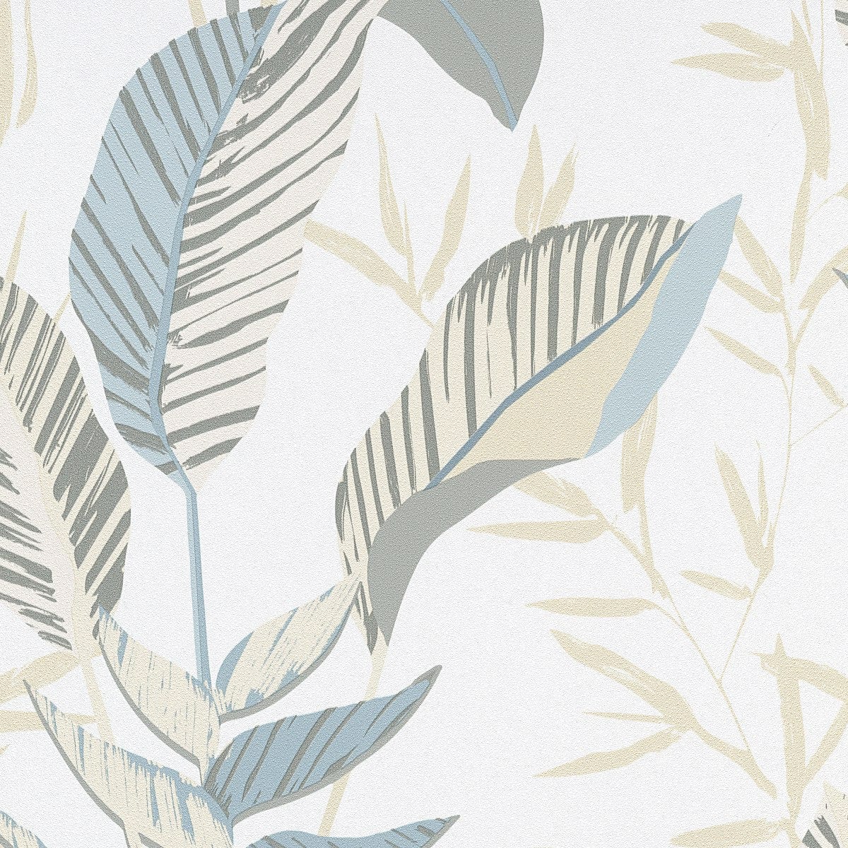 Tapetes ar lielām lapām (tirkīza, zaļa, balta, bēšā) - 1033207 Erismann