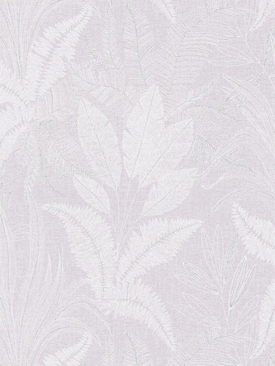 Dideli lapų rašto lengvai tekstūruoti tapetai, šviesiai violetinės spalvos, 1406400 AS Creation
