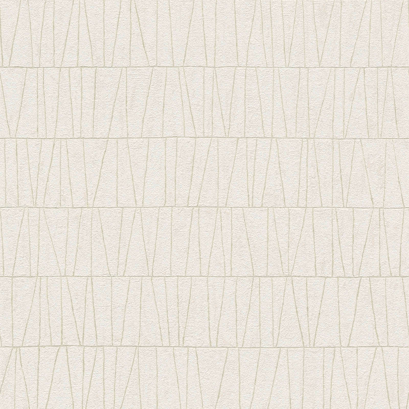 Lineaarse mustriga tapeet - valge, kuldne, 1403466 AS Creation