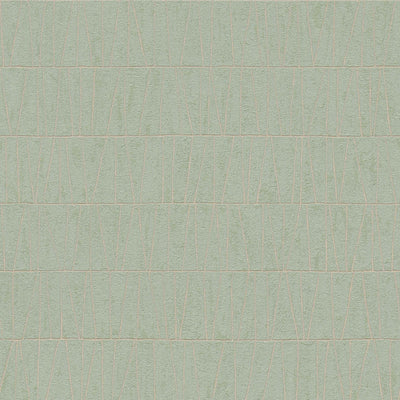 Tapetai su linijomis ir geometrinės mozaikos - žalia, aukso, 1403465 AS Creation